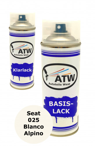 Autolack für Seat 025 Blanco Alpino +400ml Klarlack Set
